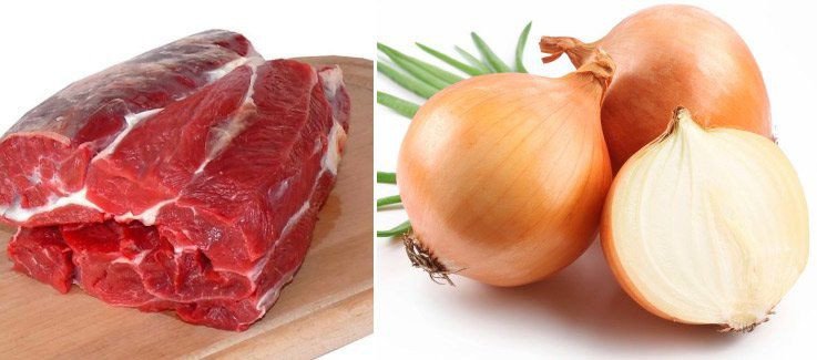 Thịt bò tươi và hành tây, những nguyên liệu cơ bản cho món xào thơm ngon.