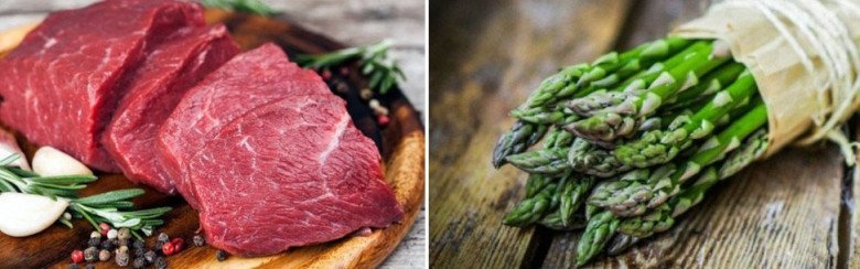 Thịt bò tươi và măng tây xanh, sự kết hợp hoàn hảo cho một món ăn ngon miệng và bổ dưỡng.