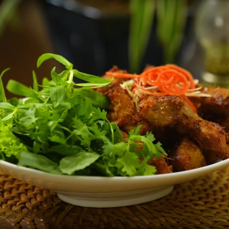 Thịt chao riềng chiên giòn, đậm đà