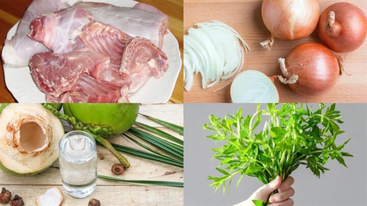 Thịt thỏ tươi ngon cùng các nguyên liệu