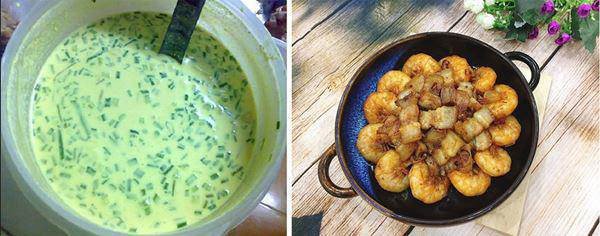 Thực hiện làm vỏ và nhân bánh xèo