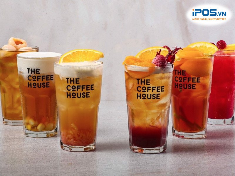 Thức uống The Coffee House, bao gồm cookie đá xay, với bảng calo chi tiết.