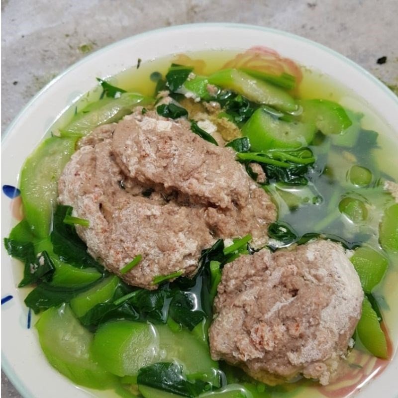 Tô canh cua rau mồng tơi mướp thơm ngon, nóng hổi