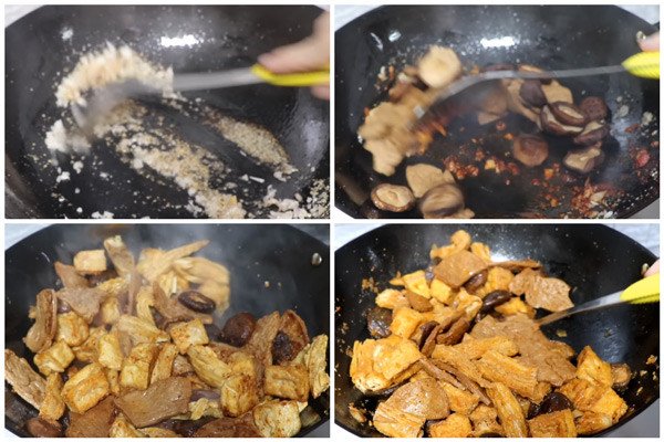 Topping chay được xào với gia vị đậm đà cho bún bò Huế chay