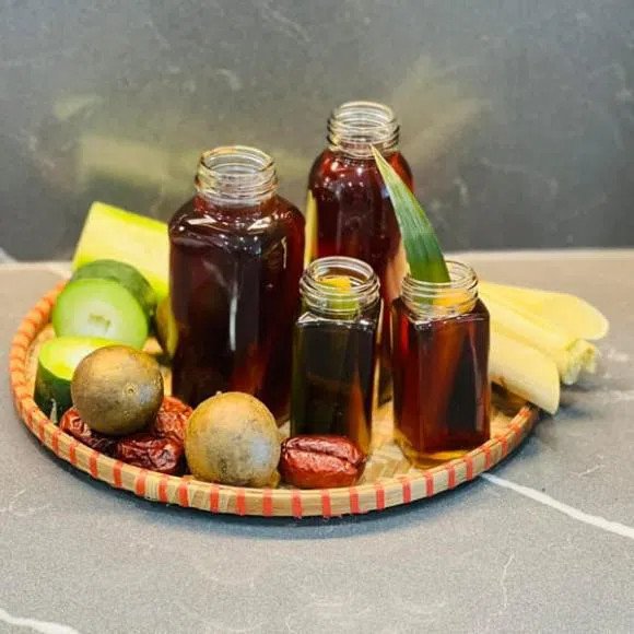 Trà bí đao tươi với la hán quả