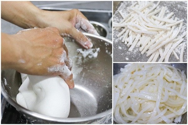 Tự làm sợi bánh canh dai ngon tại nhà cho món bánh canh chuẩn vị.