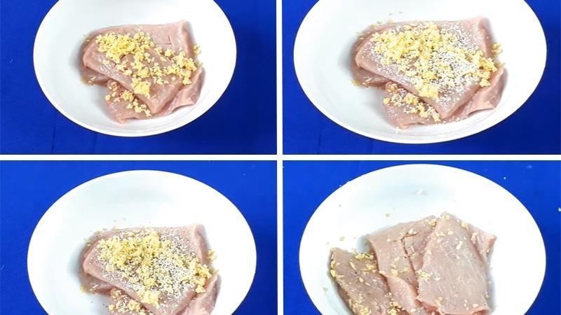 Ướp thịt lợn cho món chiên xù