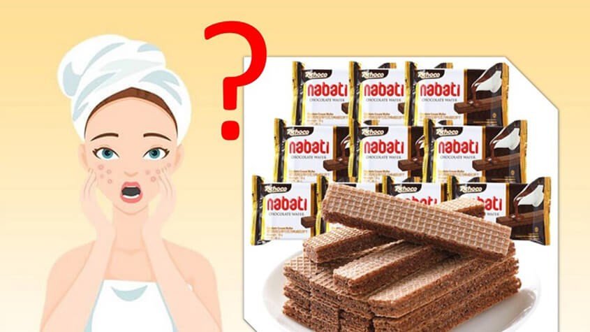 Việc nổi mụn không liên quan trực tiếp đến các thành phần trong bánh Nabati
