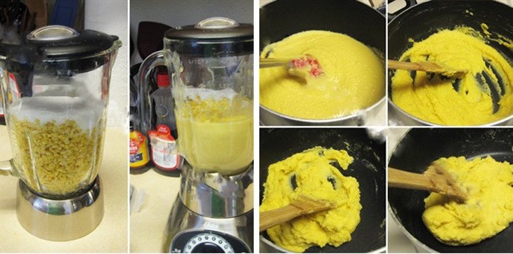 Xay đậu xanh làm bánh đậu xanh trái cây