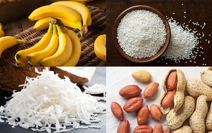 1. Hướng dẫn nấu chè chuối bột báng ngọt béo