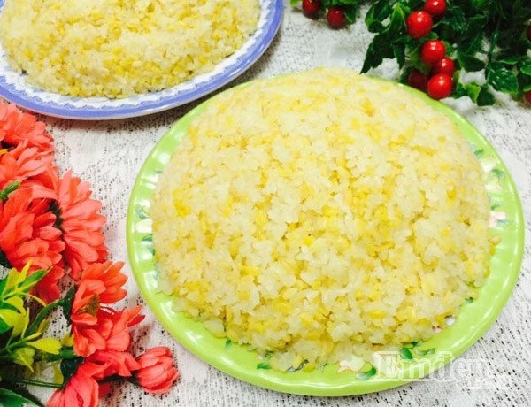 Xôi đỗ xanh thơm ngon khi đã hoàn thành