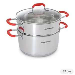 Bộ nồi xửng inox 5 đáy Sunhouse SHG507-24 Bộ nồi xửng inox 5 đáy Sunhouse SHG507-24