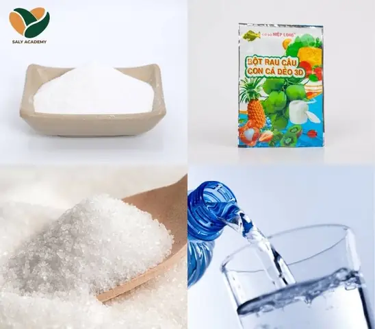 Nguyên liệu để làm pudding trà sữa