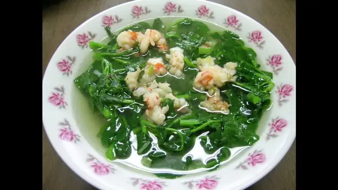 Cách nấu canh cải xoong nấu tôm