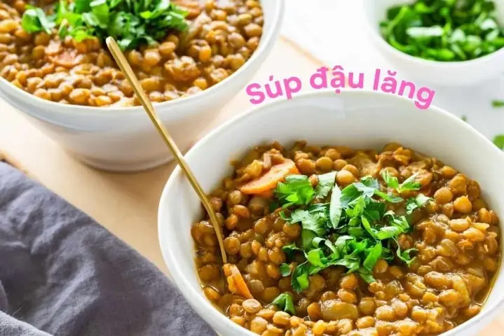 Súp đậu lăng cho bé