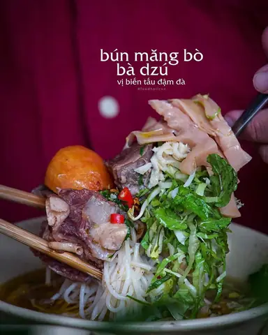 Bún Măng Bò Bà Dzú: Đánh Giá Chi Tiết Về Ẩm Thực Đường Phố Sài Gòn