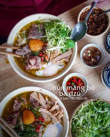 Bún Măng Bò Bà Dzú: Đánh Giá Chi Tiết Về Ẩm Thực Đường Phố Sài Gòn