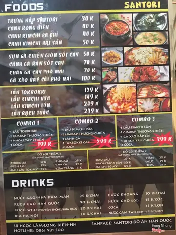 Santori - Đồ Ăn Hàn Quốc Review Chi Tiết: Có Đáng Thử Tại Hà Nội?