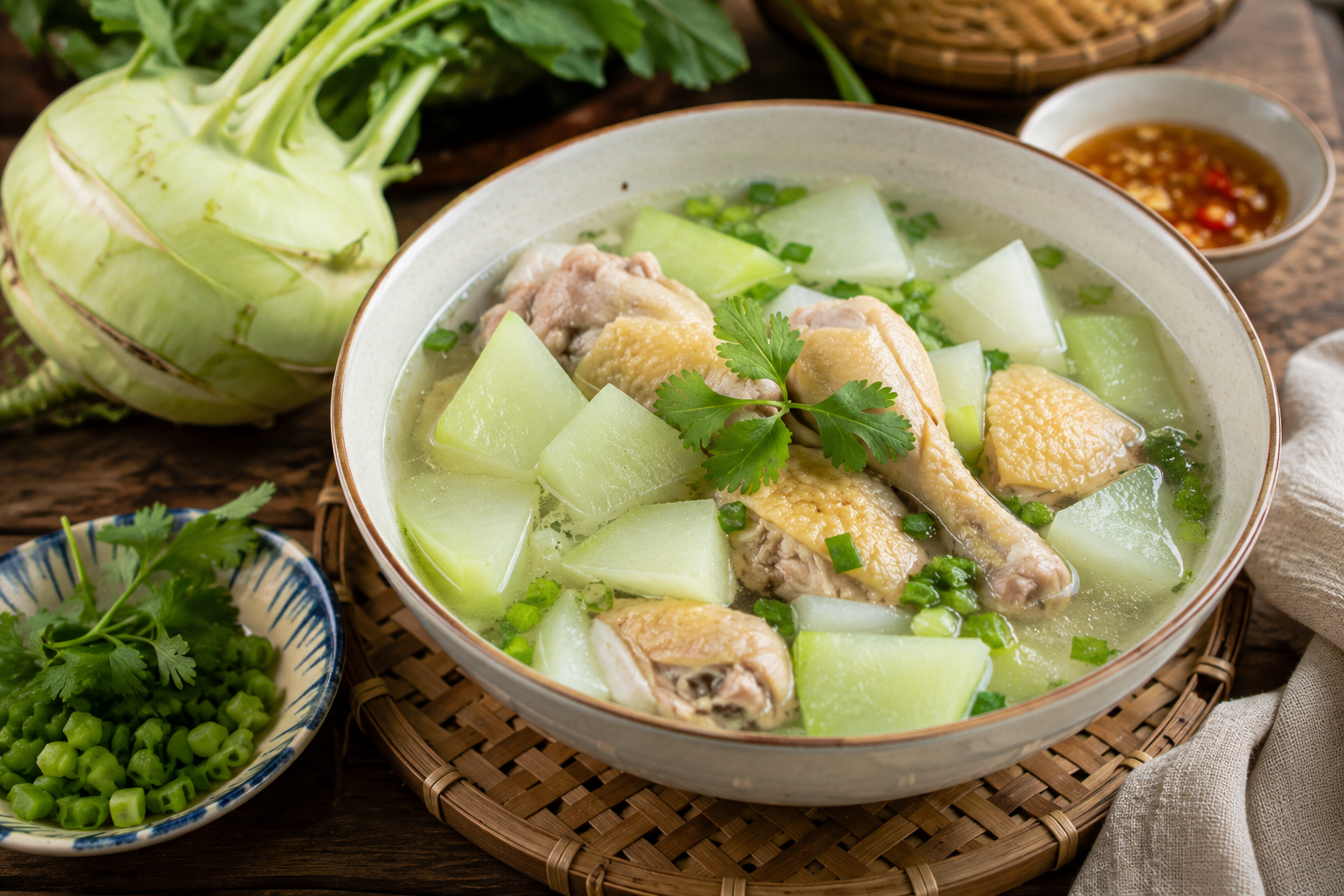 Bí quyết làm cách nấu canh su hào với thịt gà thơm ngon tại nhà