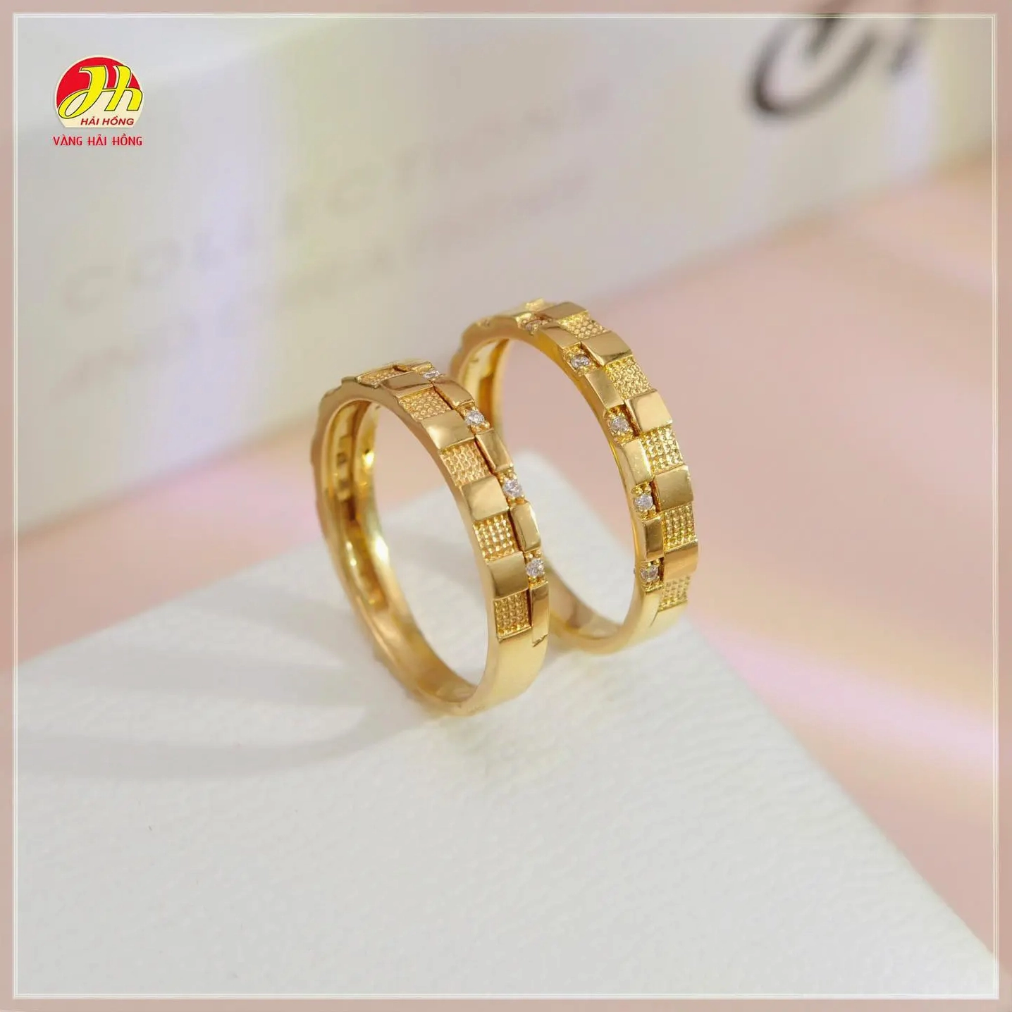 Nhẫn cưới 18K tại Vàng Bạc Hải Hồng