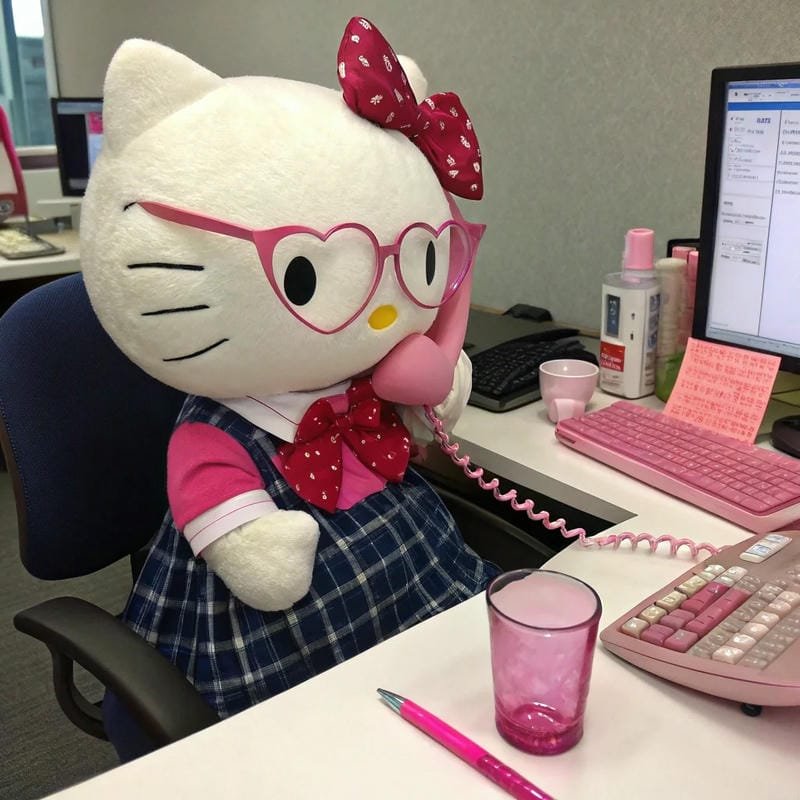 145+ Ảnh Hello Kitty vô tri cute nhưng đầy biểu cảm khó đỡ 16 ảnh hello kitty vô tri 16