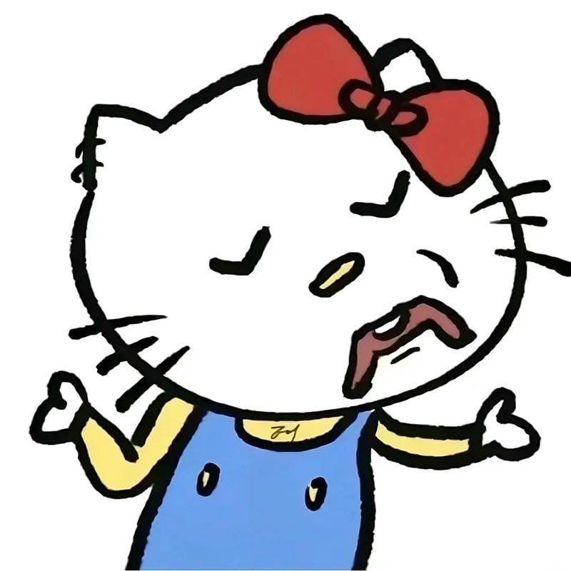 145+ Ảnh Hello Kitty vô tri cute nhưng đầy biểu cảm khó đỡ 29 ảnh hello kitty vô tri 29
