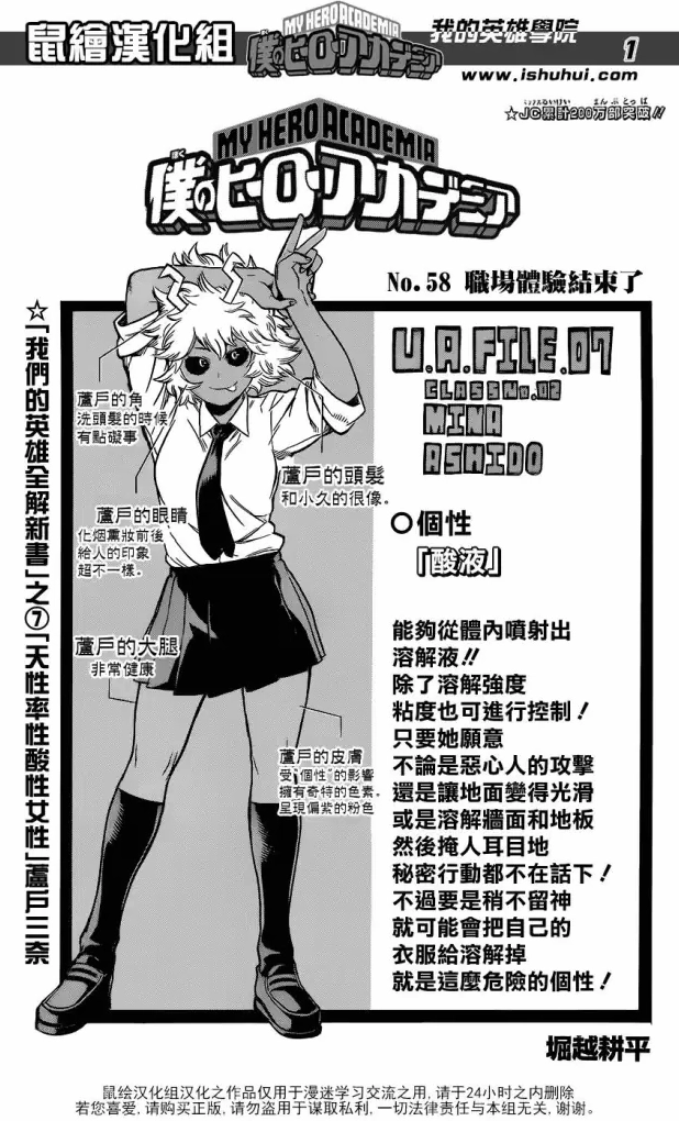 Hình ảnh Mina Ashido trong anime My Hero Academia